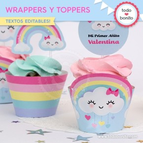 Lluvia de amor: wrappers y toppers