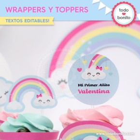 Lluvia de amor: wrappers y toppers