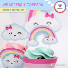 Lluvia de amor: wrappers y toppers