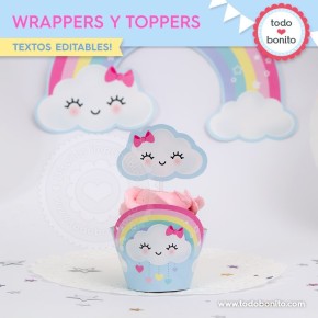 Lluvia de amor: wrappers y toppers