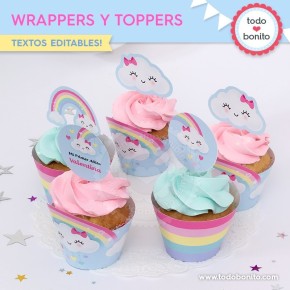 Lluvia de amor: wrappers y toppers