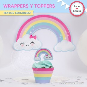 Lluvia de amor: wrappers y toppers