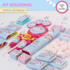 Lluvia de amor: kit etiquetas de golosinas