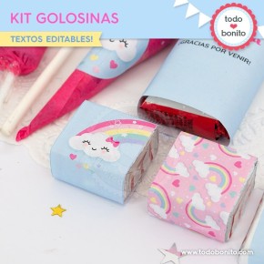 Lluvia de amor: kit etiquetas de golosinas