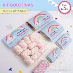 Lluvia de amor: kit etiquetas de golosinas