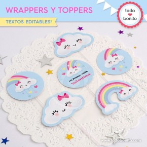 Lluvia de amor: wrappers y toppers