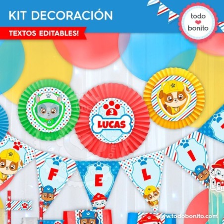 Paw Patrol: kit imprimible...