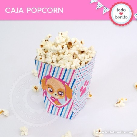 Cachorros Skye: caja popcorn para imprimir