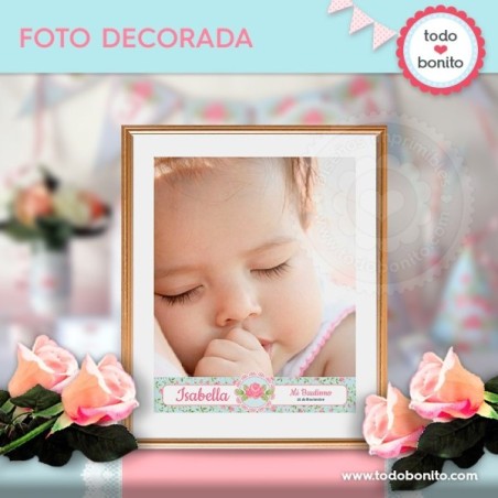 Shabby Chic aqua+rosa: foto decorada