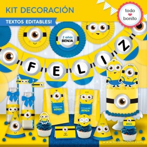 Minions: kit imprimible...