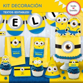 Minions: kit imprimible...