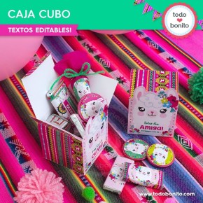 Llamas: cajita cubo