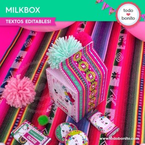 Llamas: cajita milkbox