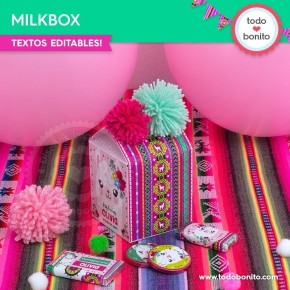 Llamas: cajita milkbox