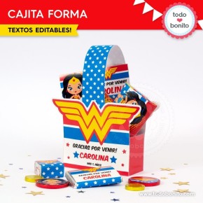 Mujer Maravilla: cajita con forma