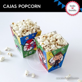 Avengers: caja popcorn para imprimir