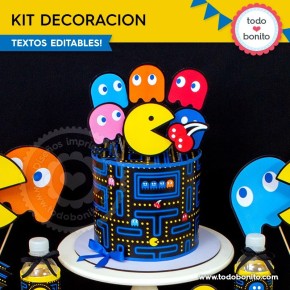 Pacman: kit imprimible decoración de fiesta