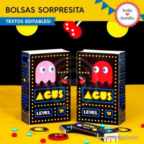 Pacman: bolsa sorpresita para imprimir