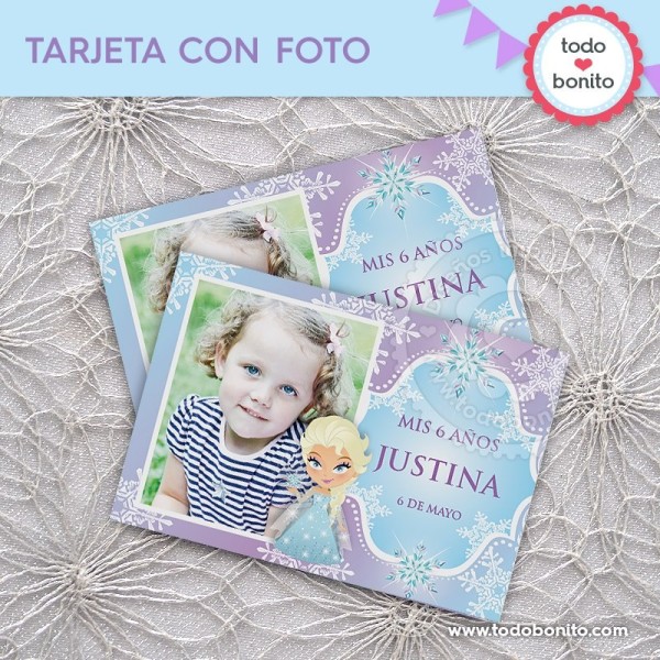 Frozen: tarjeta con foto