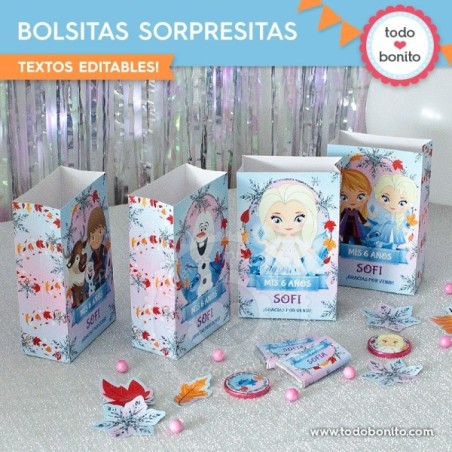 Frozen 2: bolsa sorpresita para imprimir