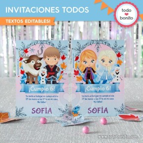 Frozen 2: invitación imprimible y digital MOD  todos