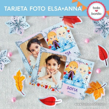 Frozen 2: tarjeta con foto MOD todos