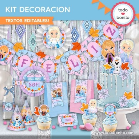 Frozen 2: kit imprimible decoración de fiesta