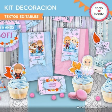 Frozen 2: kit imprimible decoración de fiesta