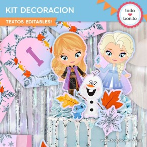 Frozen 2: kit imprimible decoración de fiesta