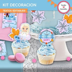 Frozen 2: kit imprimible decoración de fiesta