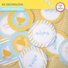 Mi primera comunión varones: Kit decoración