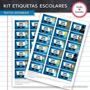 Star Wars: Kit imprimible etiquetas escolares