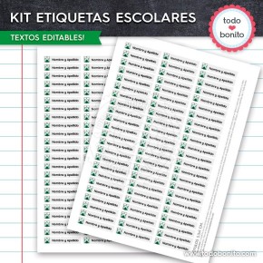 Fútbol Ferro: Kit imprimible etiquetas escolares