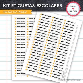 Dragon Ball: Kit imprimible etiquetas escolares