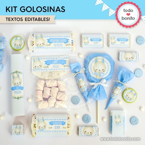 Conejito: kit etiquetas de golosinas