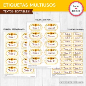 Shabby Chic Rosa: etiquetas multiusos