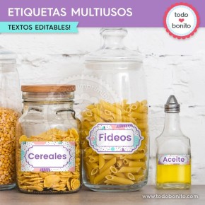 Moderno: etiquetas multiusos