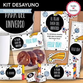 Universo: kit imprimible desayuno