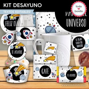 Universo: kit imprimible desayuno