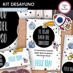 Universo: kit imprimible desayuno