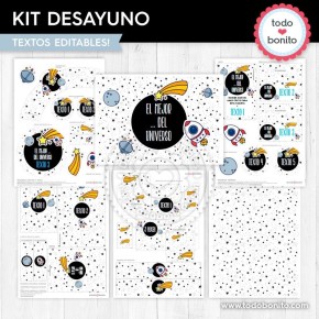 Universo: kit imprimible desayuno