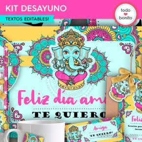 Ganesha: kit imprimible desayuno