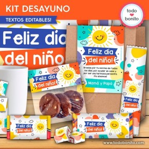 Infantil: kit imprimible desayuno