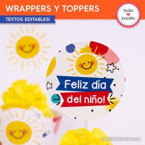 Infantil: wrappers y toppers