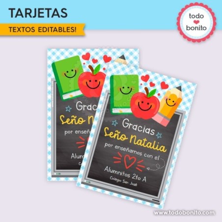 Día del Maestro: tarjeta imprimible y digital