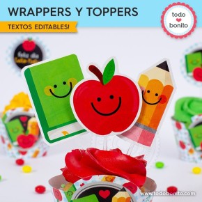 Día del Maestro: wrappers y toppers