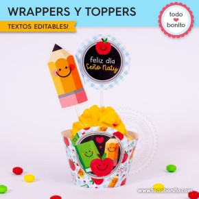 Día del Maestro: wrappers y toppers