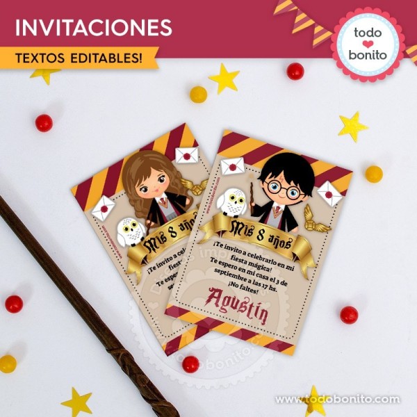 Harry Potter: tarjeta invitación