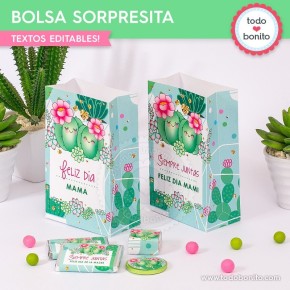 Cactus: bolsa sorpresita para imprimir