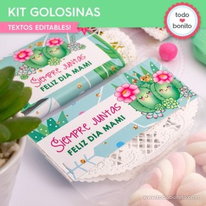 Cactus: kit etiquetas de golosinas